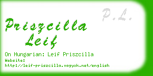 priszcilla leif business card